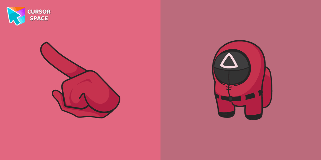 Among Us Squid Game Soldier Character cursor cursor pack